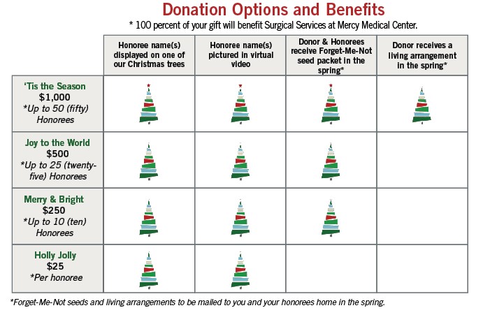 20921 Celebrate a Life Donation Levels