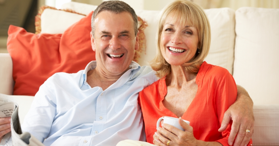 couple reading paper