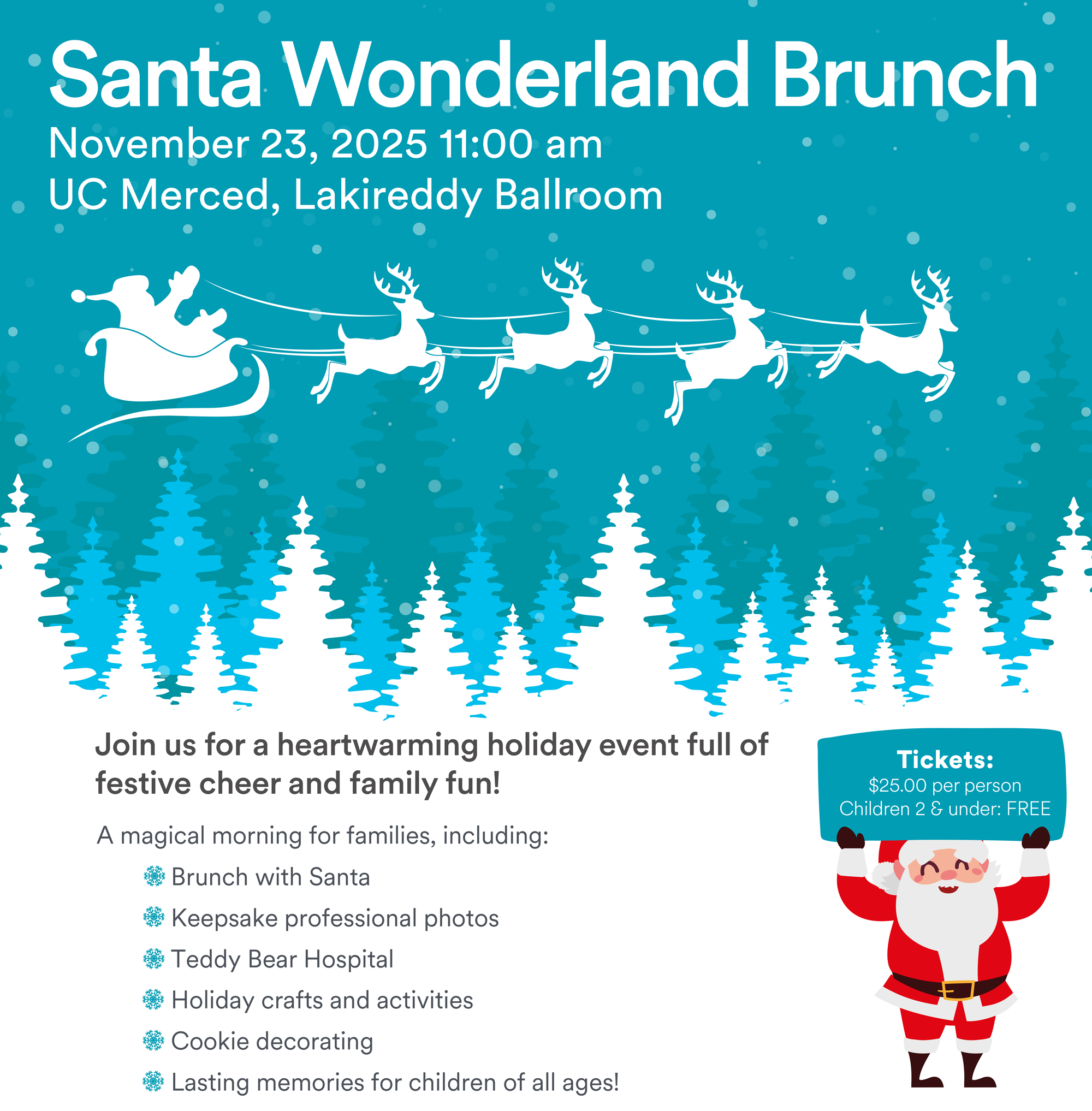 Santa Wonderland Brunch Flyer