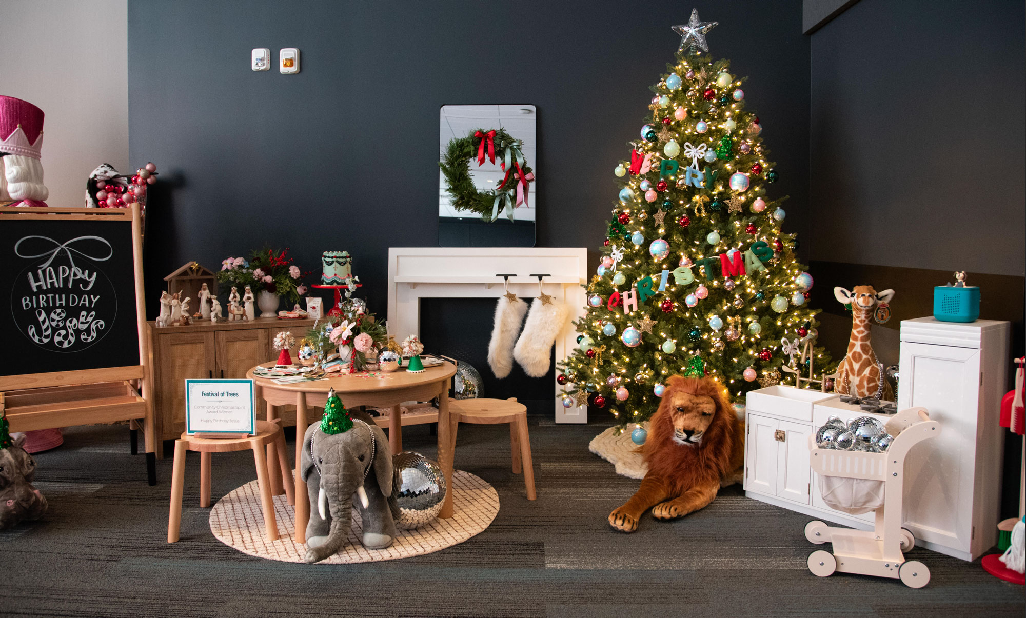 Christmas decorated room