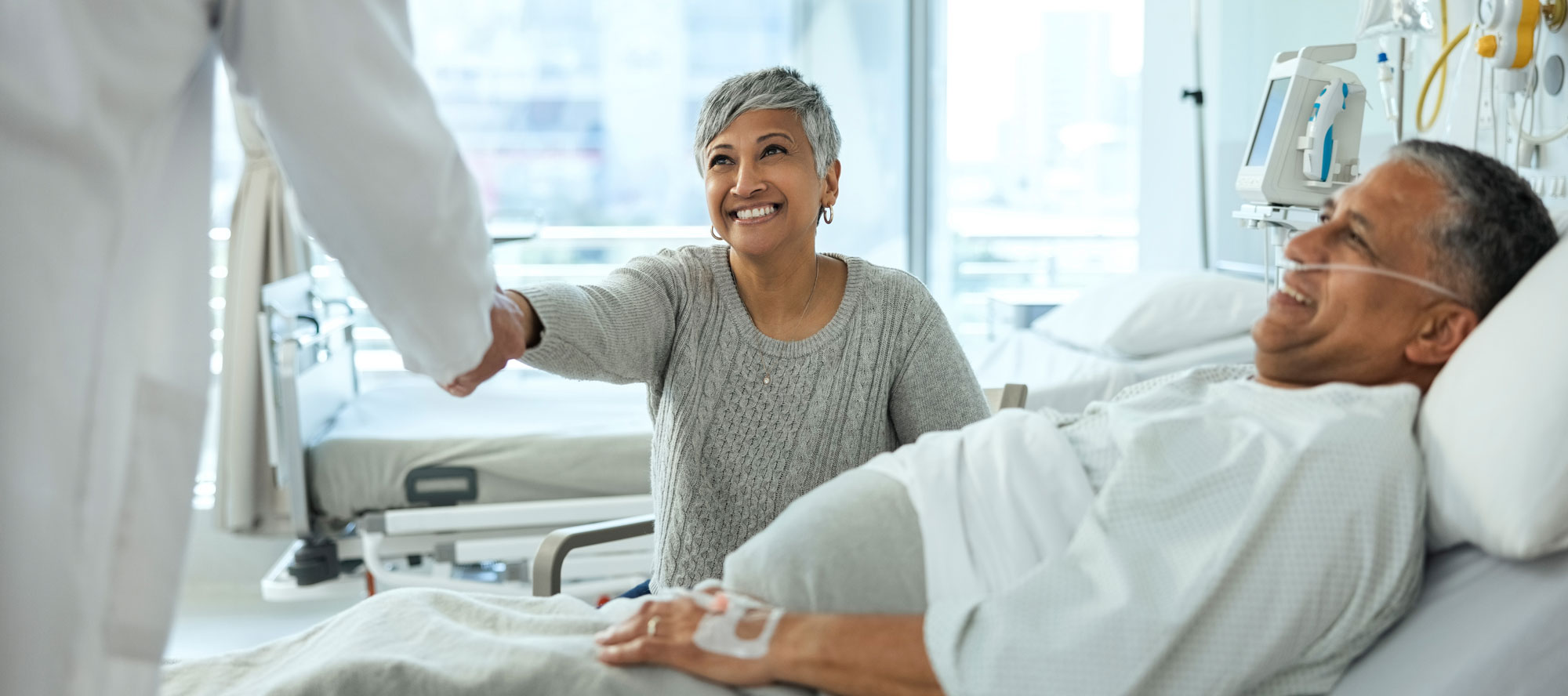 Grateful Patient in Hospital